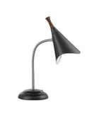Matte Black Metal Gooseneck Adjustable Desk Lamp