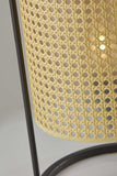 Tall Fashionable Cane Shade Table Lantern Lamp