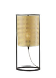 Tall Fashionable Cane Shade Table Lantern Lamp