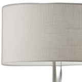 Contemporary Brushed Steel Metal Table Lamp