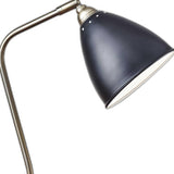 Black Metal and Antique Brass Adjustable USB Port Desk Lamp