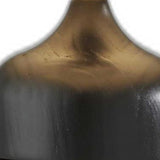 Tall Black Wood Smoked Glass Base with Lightly Textured Round Shade Table Lamp