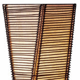 Sculptural Twist Floor Lamp with Black Cane Stick And Natural Paper Shade