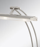 Wide Angle Adjustable Brushed Steel Metal LED Desk Lamp