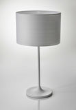 White on White Metal Table Lamp