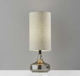 Dewdrop Black Metal Mercury Glass Table Lamp