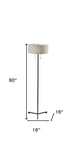 Sci Fi Two Pull Floor Lamp Black Metal