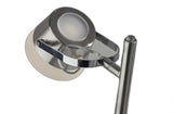 Hollywood Spotlight Brushed Steel Metal LED Table Lamp