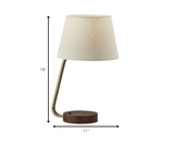 Palm Desert Brushed Steel Metal Charging Table Lamp