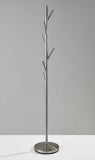 12" X 67" Brushed Steel Brushed Steel Coat Rack