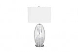 Set of 2 Silver Crackled Glass Table Lamp