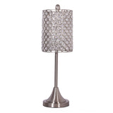 Set of 2 Metal Table Lamps with Crystal Bead Shade
