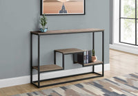 48" Rectangular Taupe Wood Look Hall Console Accent Table