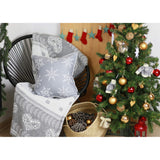 Set of Four Silver Gray 18" Snowflakes Throw Pillow Covers