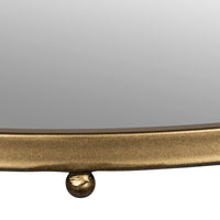 14 Gold Round Mirrored Decorative Tray