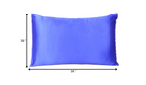 Royal Blue Dreamy Set of 2 Silky Satin Queen Pillowcases