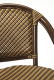 Dark Brown Rattan Bar Stool