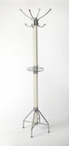 Logan Square White & Silver Coat Rack Tree