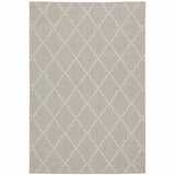 8?x10? Gray and Ivory Trellis Indoor Outdoor Area Rug