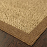 2?x4? Beige and Brown Plain Indoor Outdoor Scatter Rug