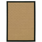 2?x4? Beige and Black Plain Indoor Outdoor Scatter Rug