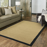 2?x4? Beige and Black Plain Indoor Outdoor Scatter Rug