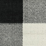 3?x5? Black and Ivory Gingham Indoor Outdoor Area Rug