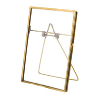 4x6 Gold Metal Vertical Glass Frame