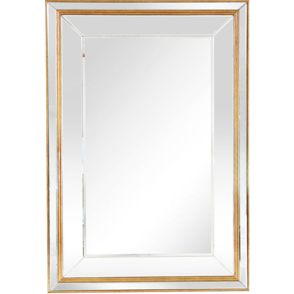 Antiqued Gold Finish Wall Mirror