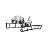 Black Metal Movie Popcorn and Drink Wall Décor