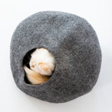 Heather Grey Cat Cave Bed