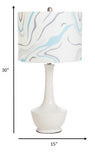 Set of 2 White Contemporary Table Lamps