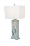 Set of 2 Ocean Blue Mermaid Table Lamps