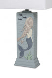Set of 2 Ocean Blue Mermaid Table Lamps