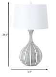 Set of 2 White and Gray Modern Table Lamps