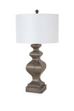 Set of 2 Ash Gray Curvy Table Lamps