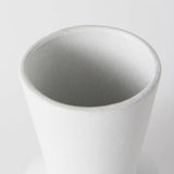 9" White Contempo Deco Ceramic Vase