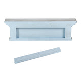 Rustic Antiqued Black and Blue Four Hook Hanging Coat Rack