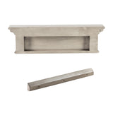 Rustic Antiqued Ivory Wood Four Hook Hanging Coat Rack