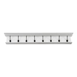 Classic White Wood Eight Hook Hanging Coat Rack