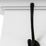 Classic White Wood Eight Hook Hanging Coat Rack