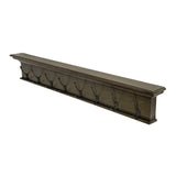 Rustic Antiqued Green Eight Hook Hanging Coat Rack