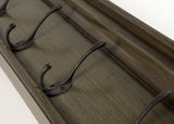 Rustic Antiqued Green Eight Hook Hanging Coat Rack