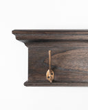 Rustic Black Wash Wood Eight Hook Hanging Coat Rack