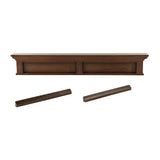 Rustic Mahogany Brown Wood Eight Hook Hanging Coat Rack