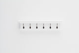 Traditional Classic White Wood Six Hook Hanging Coat Rack