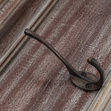 Rustic Natural Wash Wood Six Hook Hanging Coat Rack