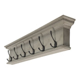 Rustic Antiqued Gray Six Hook Hanging Coat Rack
