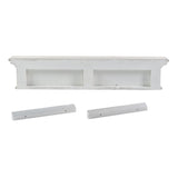 Rustic Antiqued Ivory Six Hook Hanging Coat Rack