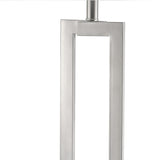 Riley 1-Light Brushed Nickel Table Lamp With Off White Shantung Shade